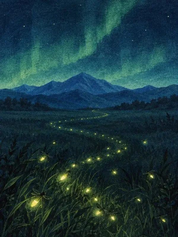 萤火航线 短剧封面，奇幻远行题材