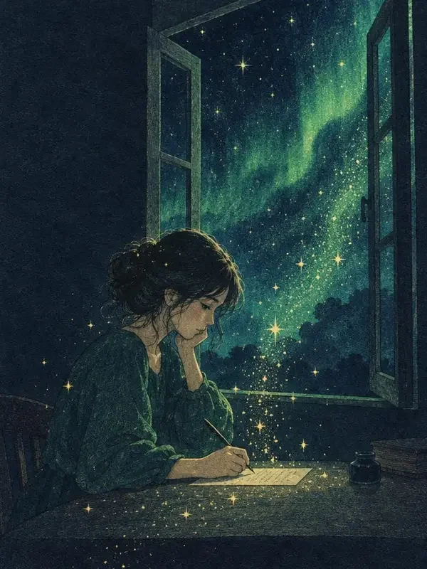 星屑信笺 短剧封面，奇幻远行题材